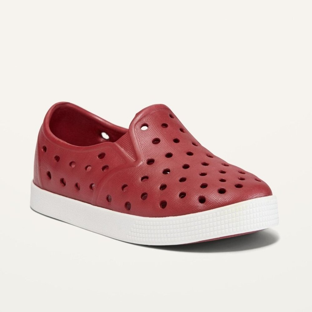 Old‎ Navy Perforated Vinyl Slip-on Sneakers for Toddler in Red Myrh - Size 5